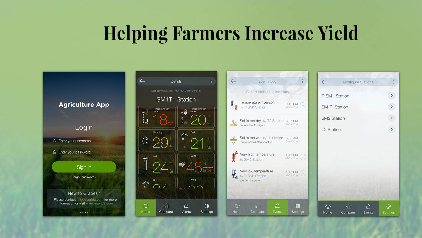 agriculture app by iot application development team